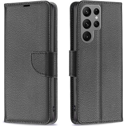 Mobigear Excellent Samsung Galaxy S23 Ultra Wallet case - Black