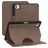 Mobigear Magnetic Folio iPad Pro 11 Inch (2024) Wallet case + Stylus Holder - Brown
