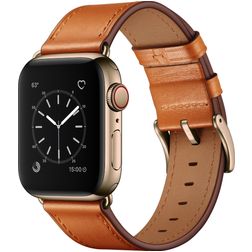 Mobigear Firenze Läder Apple Watch Armband Spänne - 42/41/40/38 mm - Brun