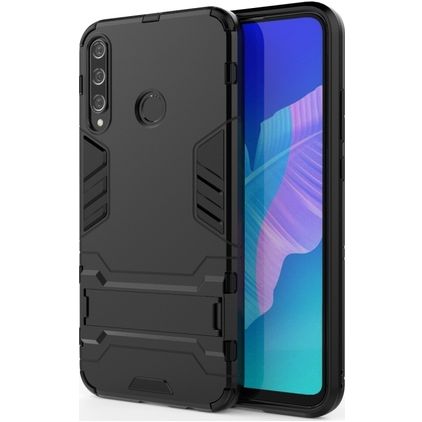 Mobigear Armor Stand Huawei P40 Lite E Hardcase Back cover Antiurto con supporto - Nero