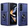 Mobigear Armor Ring Cam Slide Samsung Galaxy Z Fold 7 Plástico rígido Capa traseira Antichoque com anel e tampa deslizante para câmara - Azul