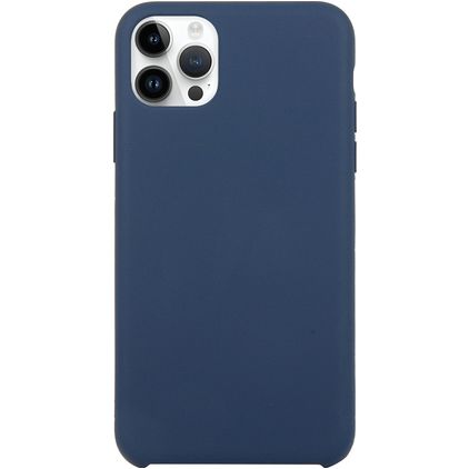 Mobigear Rubber Touch iPhone 15 Pro Max Silicone Back cover - Dark Blue