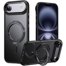 Mobigear Frosted Mag iPhone Air MagSafe Hårdt Bagsidecover med Stander - Sort