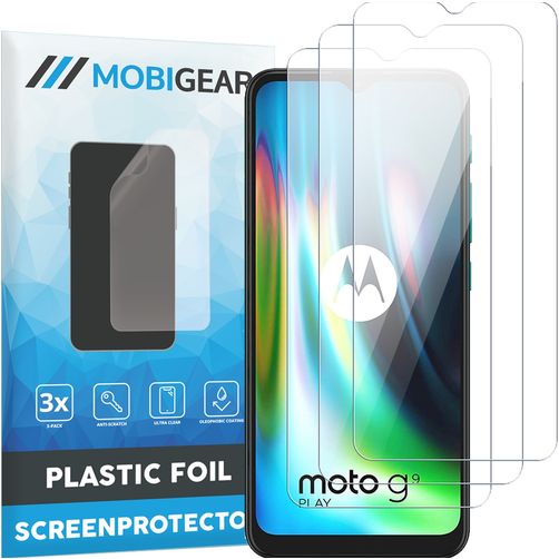 Mobigear Motorola Moto G9 Play Skärmskydd Skyddsfilm - Skalvänligt (3-pack)