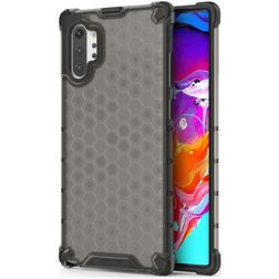 Mobigear Honeycomb Samsung Galaxy Note 10 Plus Funda Plástico rígido Carcasa Antigolpes - Negro