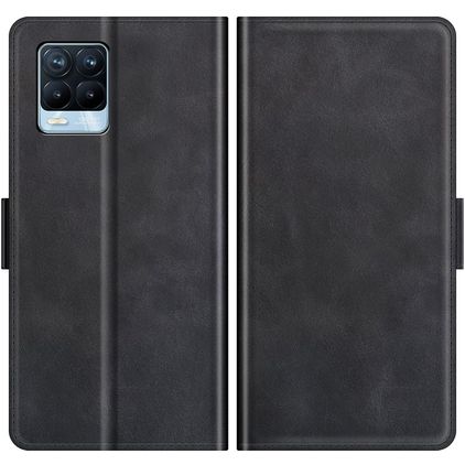Mobigear Slim Magnet Realme 8 Pungetui med Seddelrum - Sort