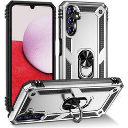 Mobigear Armor Ring Samsung Galaxy A14 Hardcase Back cover Antiurto con anello - Argento