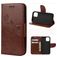 Mobigear Flowers iPhone 12 Mini Etui z klapką typu portfel - Brązowy