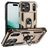 Mobigear Armor Ring iPhone 17 Pro Hard Case Back cover Shockproof with Ring Holder - Gold