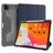 Mutural Tri-Fold Tough iPad Pro 12,9 tommer (2021) Pungetui + Stylus-holder - Sort / Marineblå