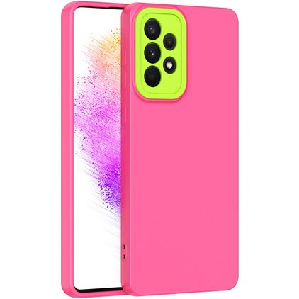Mobigear Colors Samsung Galaxy A73 TPU flexível Capa traseira - Rosa