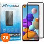 Mobigear Premium Samsung Galaxy A21s Vidro temperado Película de ecrã - Compatível com capas - Preto (Pack de 2)