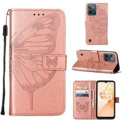 Mobigear Butterfly Realme C31 Funda tipo libro Cartera - Oro rosa
