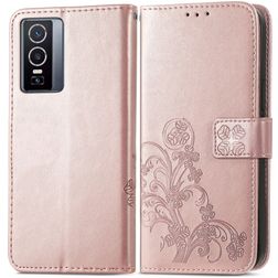 Mobigear Clover Vivo Y76 Pungetui med Seddelrum - Rosaguld