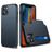 Mobigear Card iPhone 12 Hard Case Back cover Shockproof with Card Holder - Dark Blue