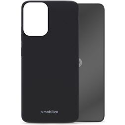 Mobilize Rubber Gelly Motorola Moto E14 Elastyczne TPU Etui plecki - Czarny
