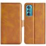 Mobigear Slim Magnet Motorola Edge 30 Pungetui med Seddelrum - Cognac