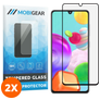 Mobigear Premium Samsung Galaxy A41 Cristal templado Protector de pantalla - Compatible con fundas - Negro (pack de 2)