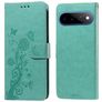 Mobigear Flowers Google Pixel 11 Pro XL Pungetui med Seddelrum - Grøn