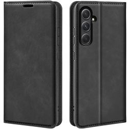 Mobigear Retro Slim Samsung Galaxy A55 Lompakkokotelo + Setelitasku - Musta
