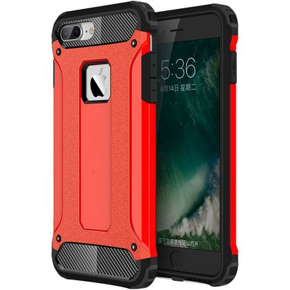 Mobigear Outdoor iPhone 8 Plus Hardcase Etui plecki Wstrząsoodporne - Czerwony
