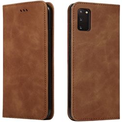 Mobigear Retro Slim Samsung Galaxy S20 Cover a libro portafoglio - Marrone