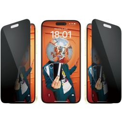 PanzerGlass Ultra-Wide Fit iPhone 15 Plus Vidro temperado Película de ecrã Privacidade - Compatível com capas + Moldura de instalação