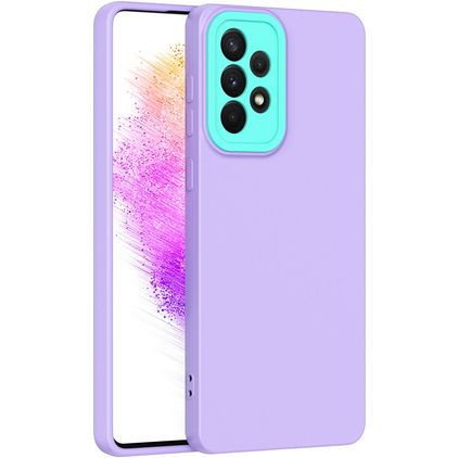 Mobigear Colors Samsung Galaxy A73 TPU flexible Carcasa - Morado