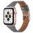 Mobigear Napoli Kožený řemínek Apple Watch Řemínek Přezka - 49/46/45/44 mm - Šedá