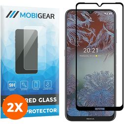 Mobigear Premium Nokia G20 Cristal templado Protector de pantalla - Compatible con fundas - Negro (pack de 2)