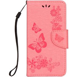 Mobigear Butterfly iPhone XS Cover a libro portafoglio - Rosa