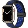 Mobigear Sport Plus Mag Silikon Apple Watch Řemínek Magnetické zapínání - 42/41/40/38 mm - Černá / Modrá