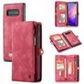 CaseMe 008 Samsung Galaxy S10 2-in-1-lompakkokotelo irrotettavalla kuorella + Setelitasku - Punainen