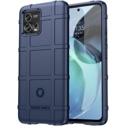 Mobigear Rugged Shield Motorola Moto G72 Flexible TPU Back cover Shockproof - Blue