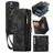 CaseMe 008 iPhone 12 Pro Funda tipo libro 2 en 1 con carcasa extraíble Cartera - Negro