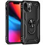 Mobigear Armor Ring iPhone 13 Hårdt Bagsidecover Stødsikkert med ringholder - Sort