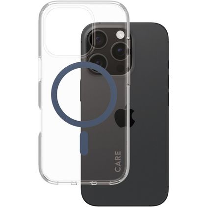 CARE by PanzerGlass Urban Combat iPhone 16 Pro MagSafe Funda Plástico rígido Carcasa - Transparente / Azul