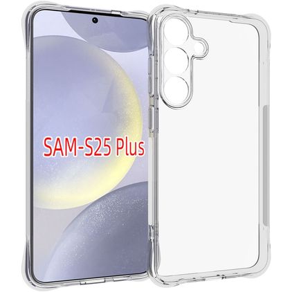 Mobigear Cushion Trasparente Samsung Galaxy S25 Plus TPU flessibile Back cover - Trasparente