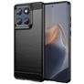 Mobigear Brushed Slim Motorola Edge 60 Fusion TPU flexível Capa traseira - Preto