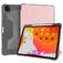 Mutural Tri-Fold Tough iPad Pro 12,9 pulgadas (2021) Funda tipo libro + Portalápices - Negro / Oro rosa