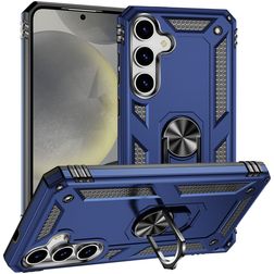 Mobigear Armor ring Samsung Galaxy S25 Plus Hårdt Bagsidecover Stødsikkert med ringholder - Blå