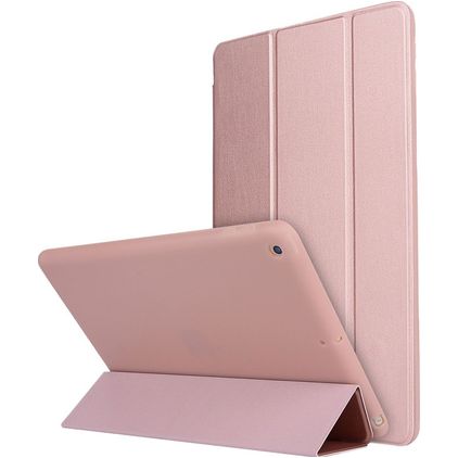 Mobigear Tri-Fold Gel iPad 9 (2021) TPU / Leatherette Wallet case - Rose Gold