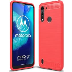Mobigear Brushed Slim Motorola Moto G8 Power Lite Flexible TPU Back cover - Red