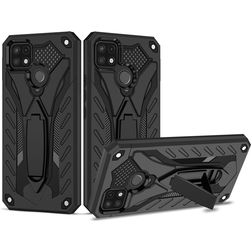 Mobigear Armor Stand Realme C25Y Fodral Hårdplast Skal Stötsäkert med ställ - Svart