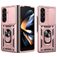 Mobigear Armor Ring Cam Slide Samsung Galaxy Z Fold 8 Ultra Plástico rígido Capa traseira Antichoque com anel e tampa deslizante para câmara - Rosa dourado