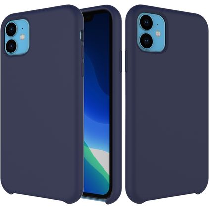Mobigear Rubber Touch iPhone 11 Silikon Skal - Marinblå
