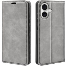 Mobigear Retro Slim iPhone 17 Funda tipo libro Cartera - Gris