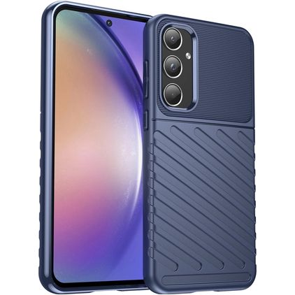 Mobigear Groove Samsung Galaxy A55 TPU flexível Capa traseira - Azul