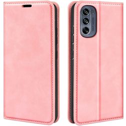 Mobigear Retro Slim Motorola Moto G62 Cover a libro portafoglio - Rosa