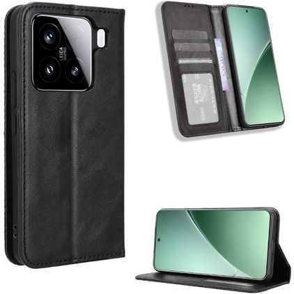 Mobigear Sensation Xiaomi 15 Plånboksfodral med sedelfack - Svart